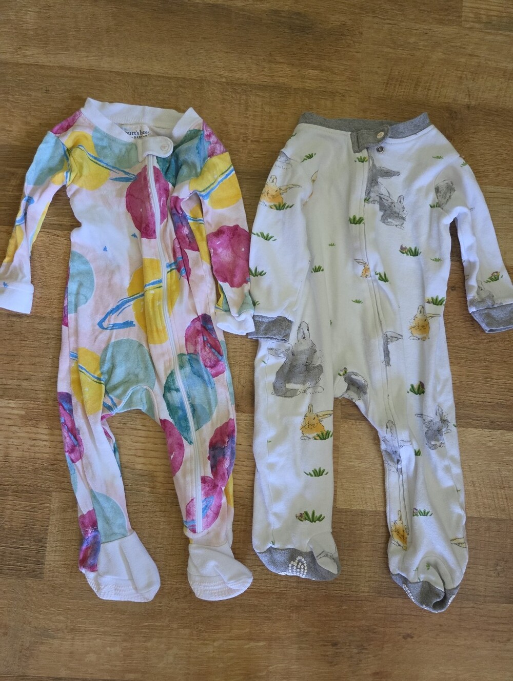 Burt's Bees Baby Organic Cotton Sleep & Play Pair - Planets, Bunnies